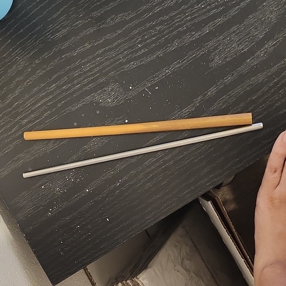 Bamboo and Metal straw